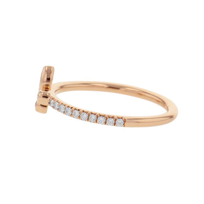 TIFFANY&Co. Fleur de Lis Ring Size Approximately No. 9 18K Pink Gold