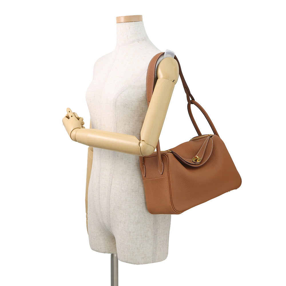HERMES Lindy Gold Taurillon Clemence Size 26