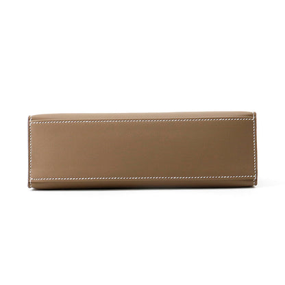 HERMES PochetteKelly Etoupe Swift Leather