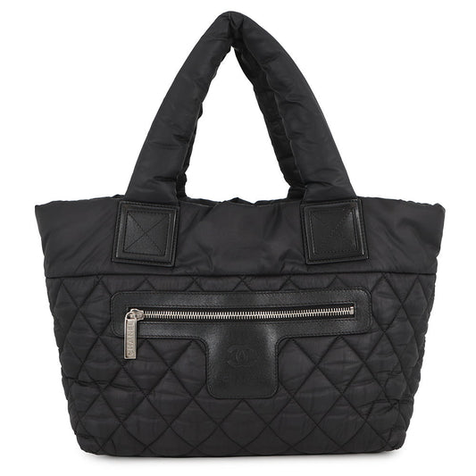 CHANEL Coco Cocoon Handbag BlackA48610 Nylon Size PM