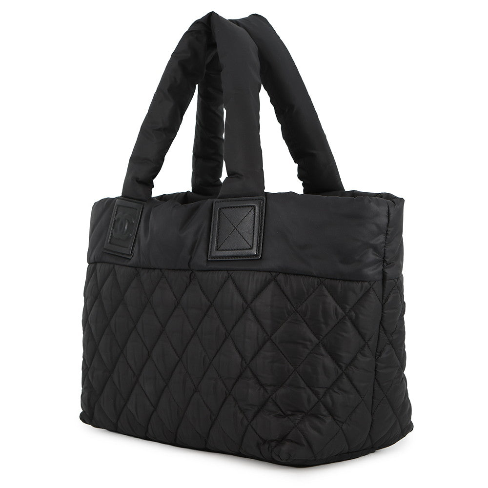 CHANEL Coco Cocoon Handbag BlackA48610 Nylon Size PM