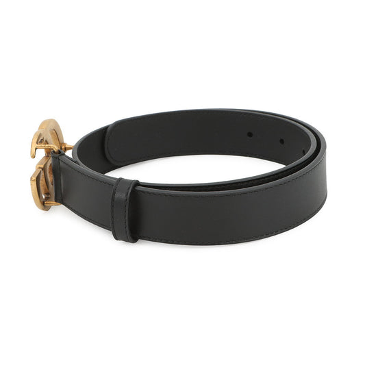 GUCCI Double G Belt Size 70 Black414516 Leather