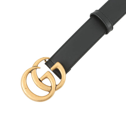 GUCCI Double G Belt Size 70 Black414516 Leather