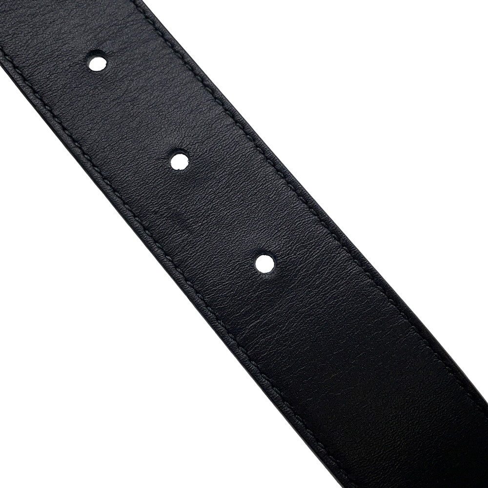 GUCCI Double G Belt Size 70 Black414516 Leather