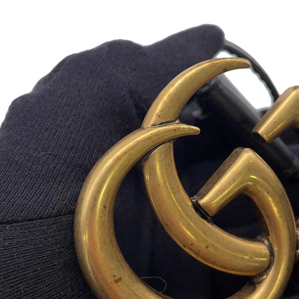 GUCCI Double G Belt Size 70 Black414516 Leather