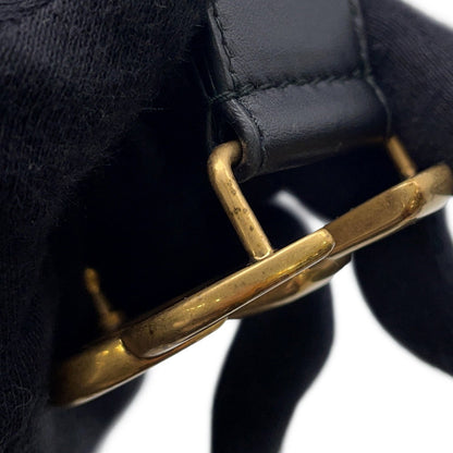 GUCCI Double G Belt Size 70 Black414516 Leather