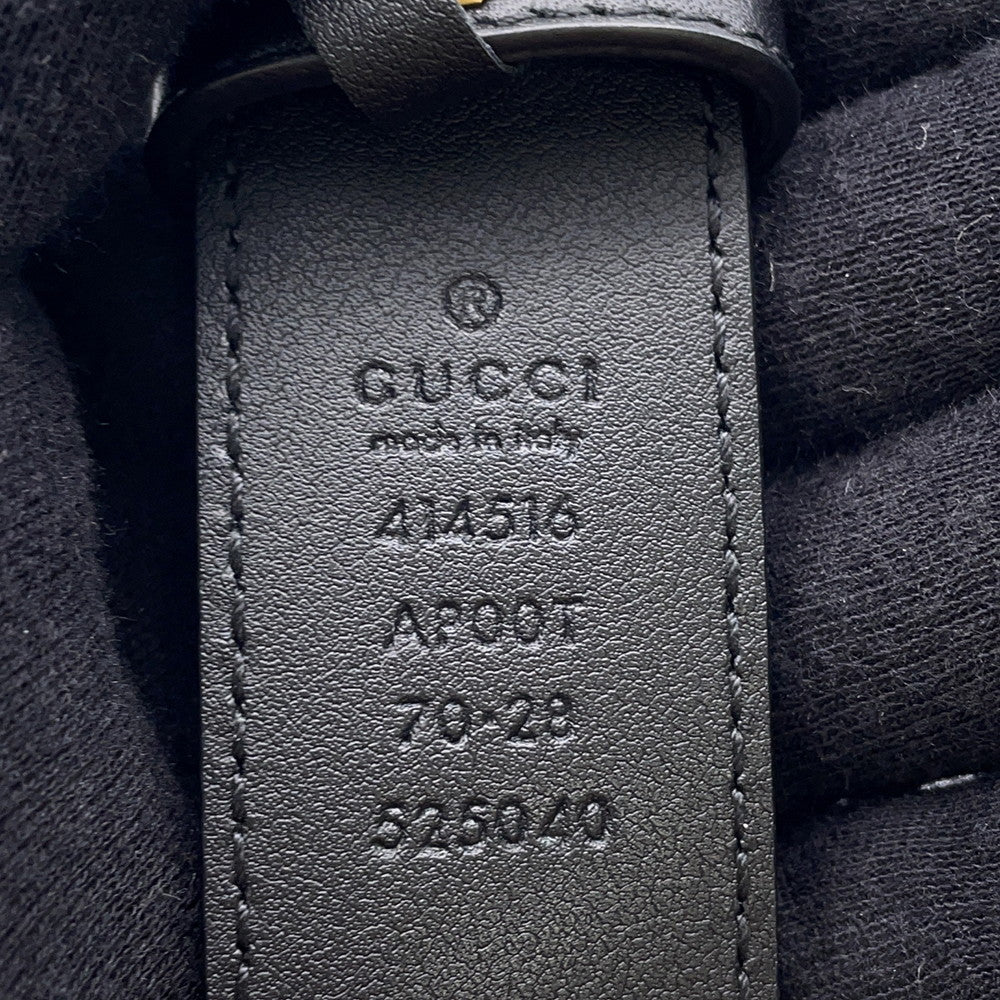 GUCCI Double G Belt Size 70 Black414516 Leather