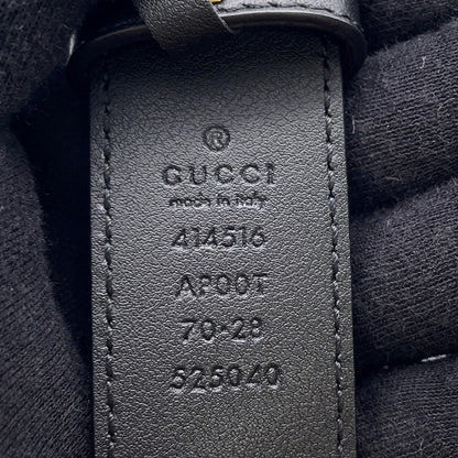 GUCCI Double G Belt Size 70 Black414516 Leather