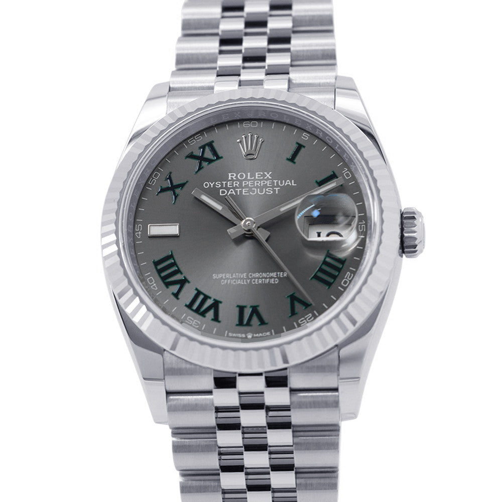 ROLEX Datejust W36mm Stainless Steel K18WG Slate Dial126234