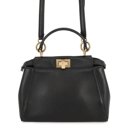 FENDI Peekaboo Black8BN244 Leather Size Mini