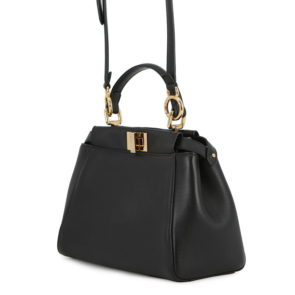 FENDI Peekaboo Black8BN244 Leather Size Mini
