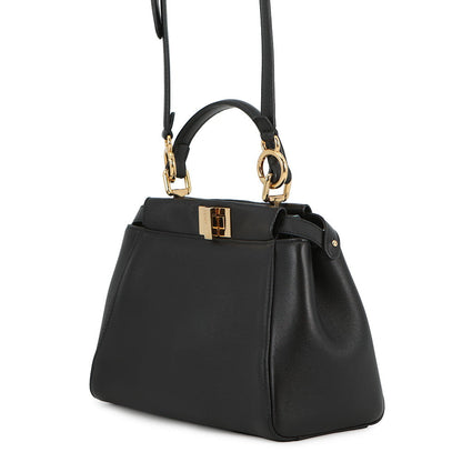 FENDI Peekaboo Black8BN244 Leather Size Mini