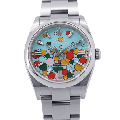 ROLEX Oyster Perpetual W36mm Stainless Steel Turquise Blue Celebration Dial126000