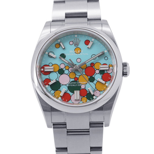 ROLEX Oyster Perpetual W36mm Stainless Steel Turquise Blue Celebration Dial126000