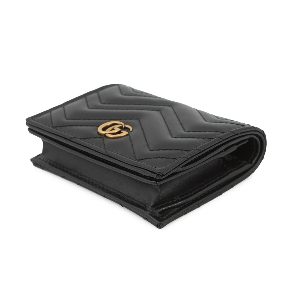 GUCCI GG Marmont Double G Mini Wallet Black466492 Leather