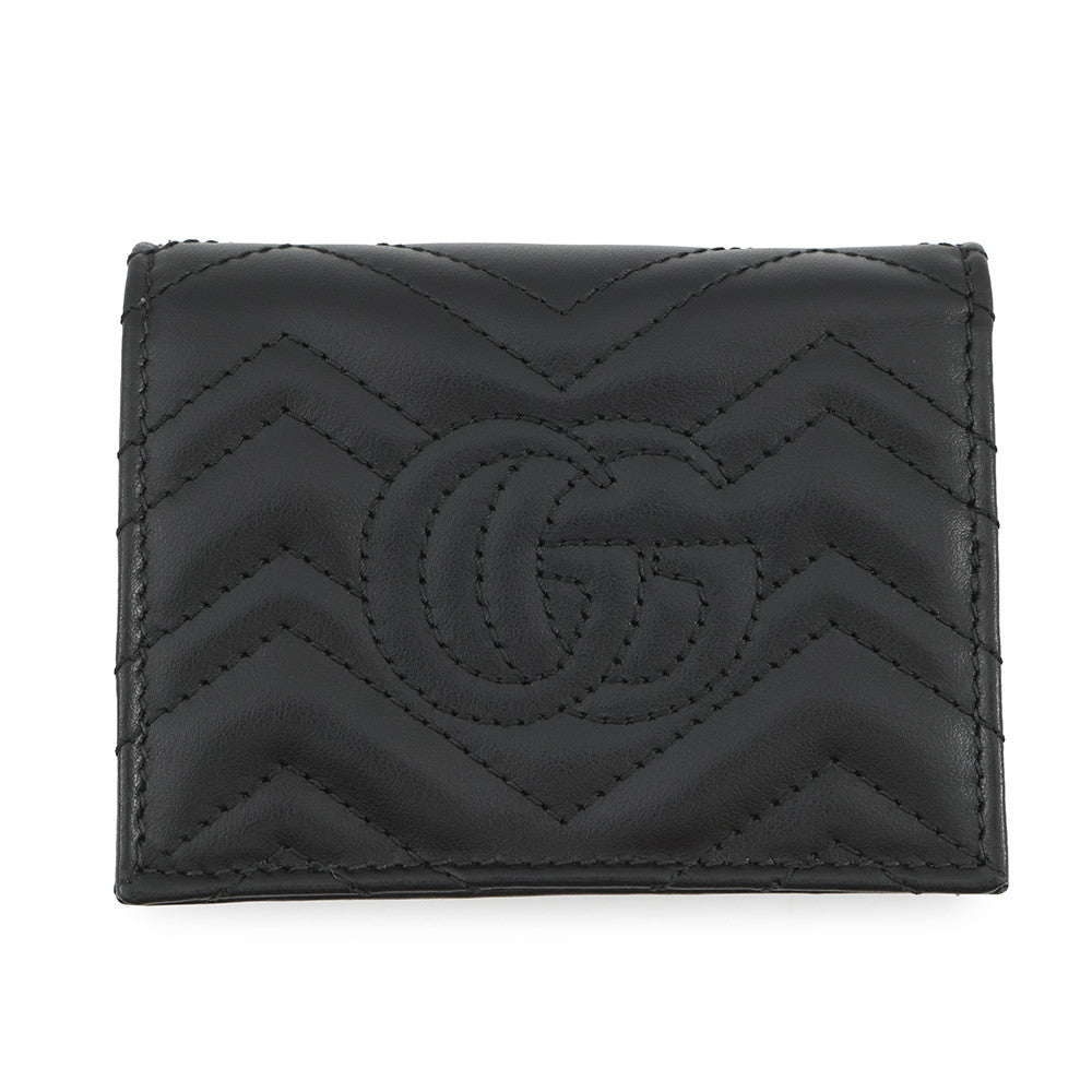 GUCCI GG Marmont Double G Mini Wallet Black466492 Leather