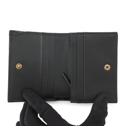 GUCCI GG Marmont Double G Mini Wallet Black466492 Leather