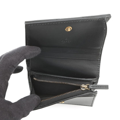 GUCCI GG Marmont Double G Mini Wallet Black466492 Leather