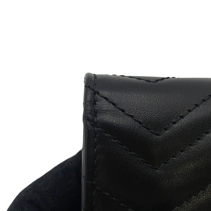 GUCCI GG Marmont Double G Mini Wallet Black466492 Leather