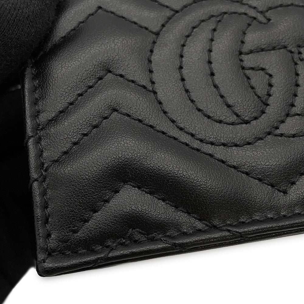 GUCCI GG Marmont Double G Mini Wallet Black466492 Leather