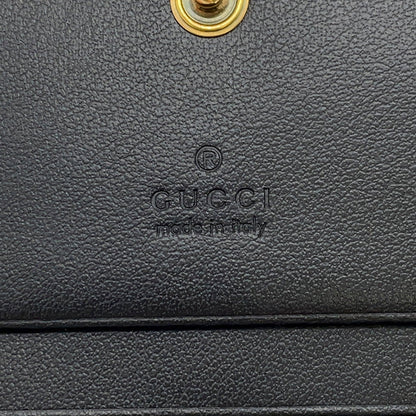 GUCCI GG Marmont Double G Mini Wallet Black466492 Leather