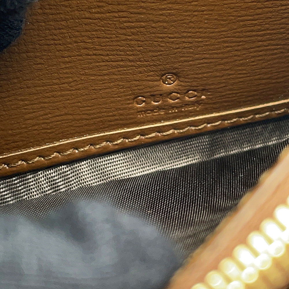 GUCCI Jackie 1961 Chain Wallet Beige/Brown652681 GG Supreme/Leather