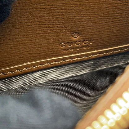 GUCCI Jackie 1961 Chain Wallet Beige/Brown652681 GG Supreme/Leather