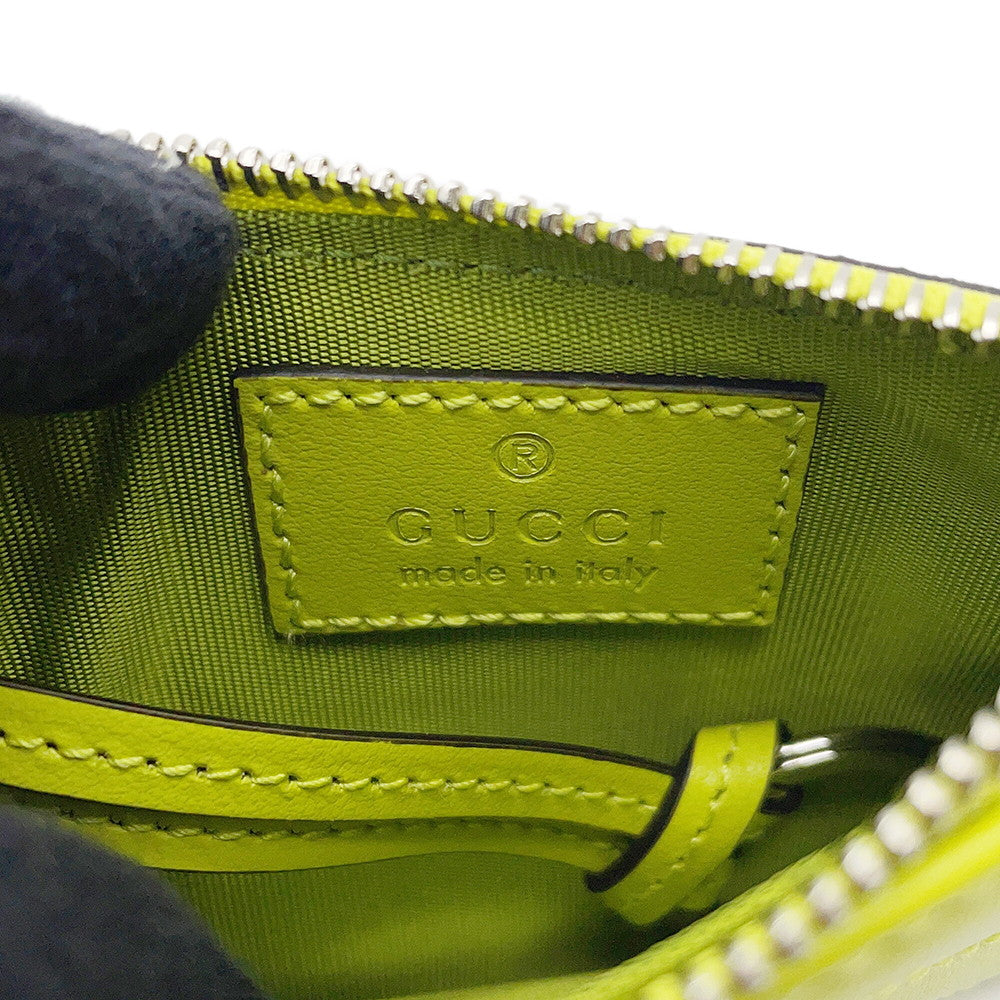 GUCCI Double G Key Case Light Green837747 Leather