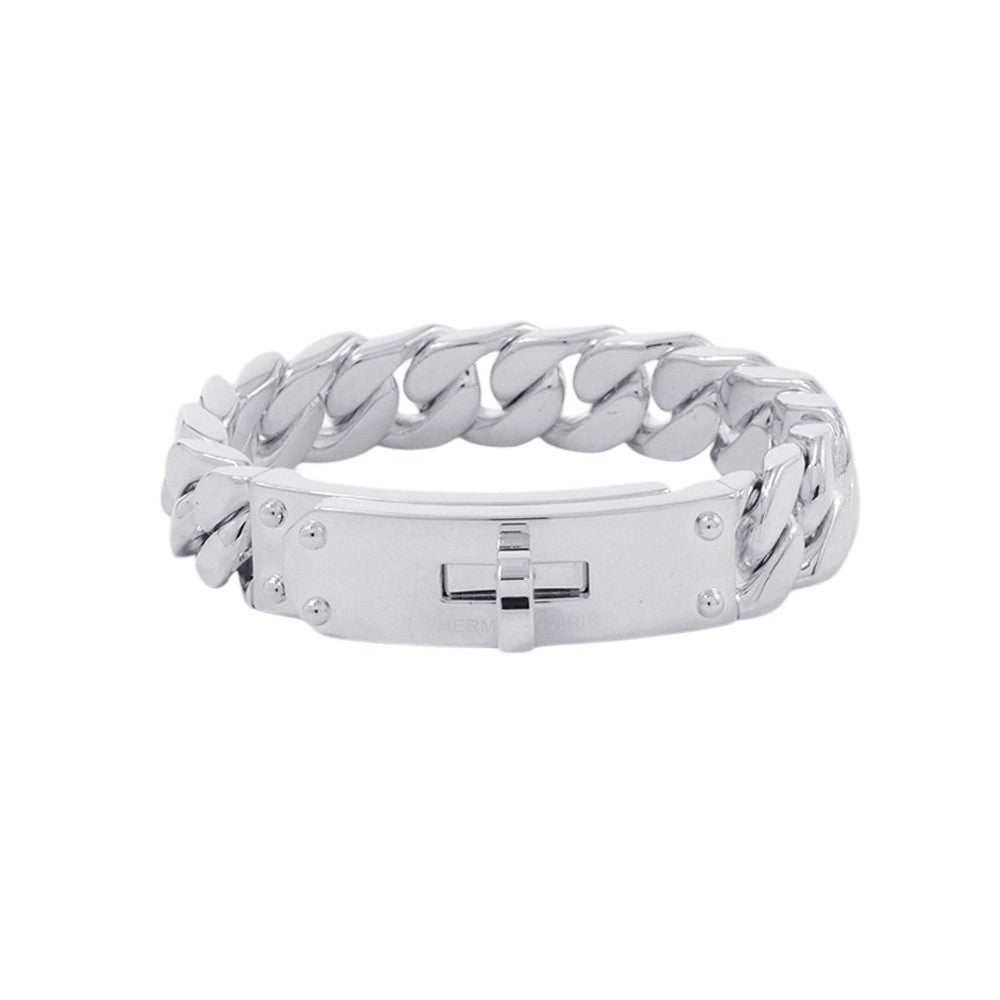 HERMES Kelly Gourmet Bracelet Size GM/SH SV925