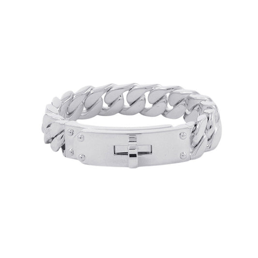 HERMES Kelly Gourmet Bracelet Size GM/SH SV925