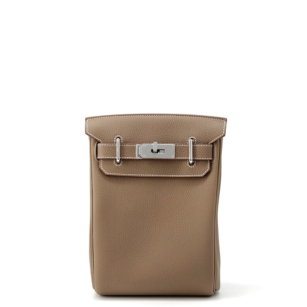 HERMES Akkad Etoupe Togo Leather Size PM