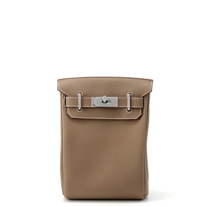 HERMES Akkad Etoupe Togo Leather Size PM