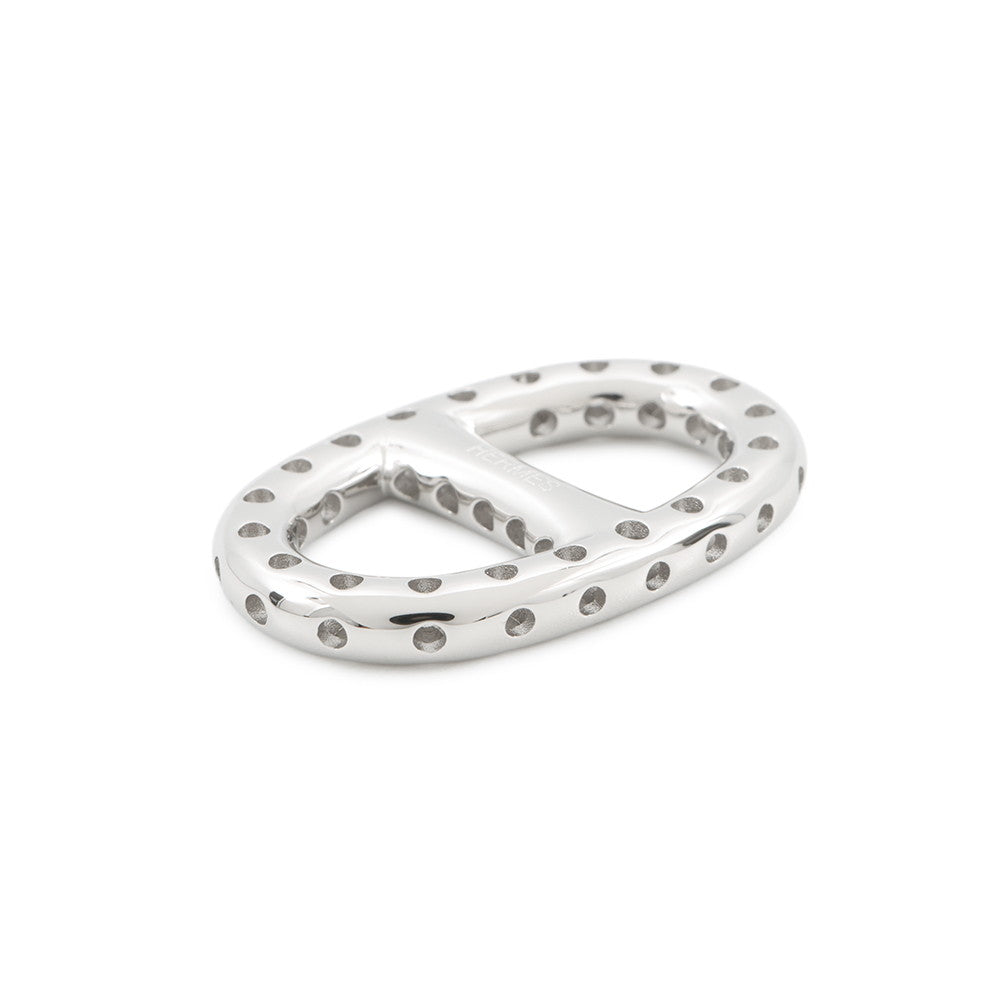 HERMES ScarfRing Twilly Mini・Chaine d'Ancre・Perfore SilverH603993S Metal