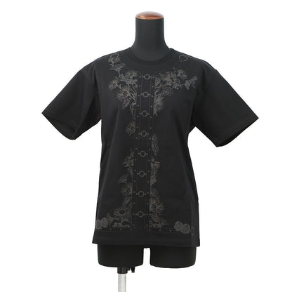 HERMES Maxi T-shirt Cartouche Size 34 BlackH6E4620DC Cotton100%