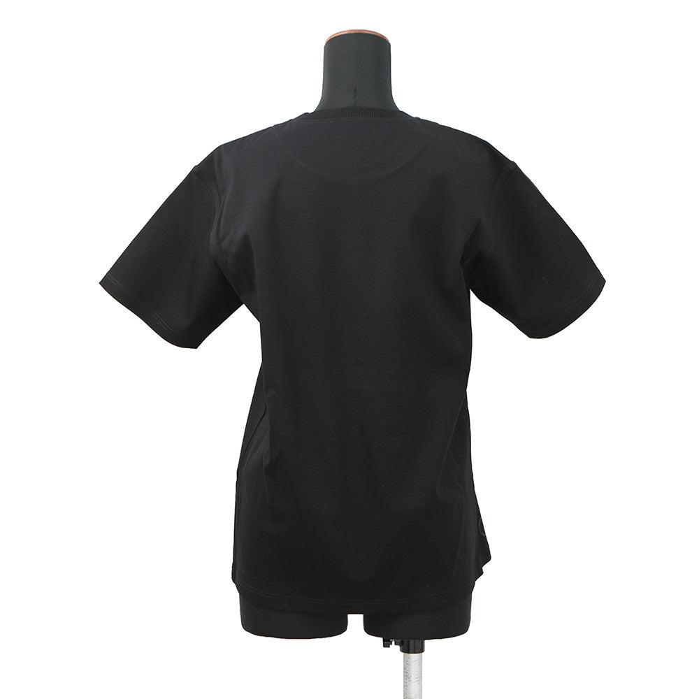 HERMES Maxi T-shirt Cartouche Size 34 BlackH6E4620DC Cotton100%