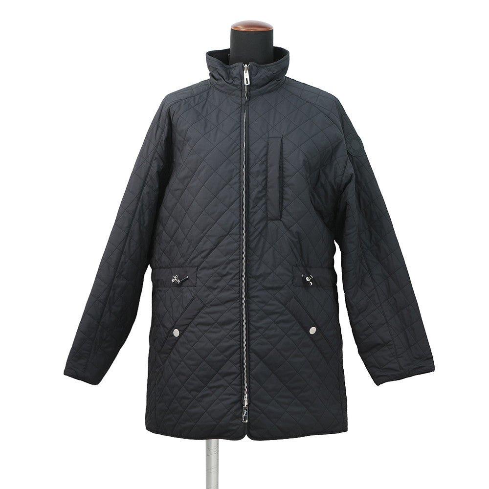 HERMES Short coat, reversible, Chaine d'Ancre print Size 34 Blue Marine Cotton98% Polyurethane2% Polyester100%