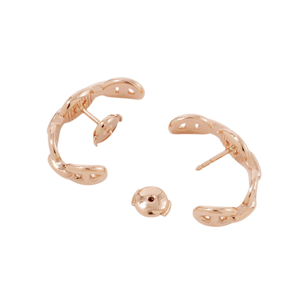HERMES Chaine d'Ancre EarringsH221511B 18K Pink Gold