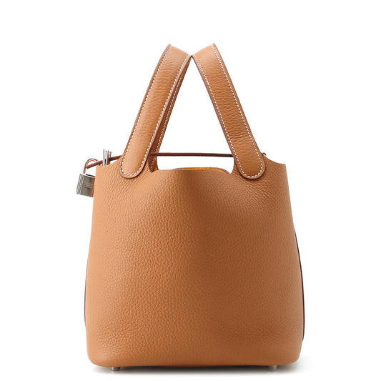 HERMES Picotin Padlock Gold Taurillon Clemence Size PM