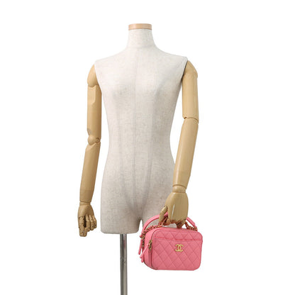 CHANEL Matelasse Small Vanity Bag CoralPinkAS3221 Caviar Leather