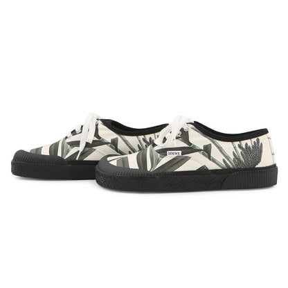 LOEWE Terra Vulca Sneakers Ivory/GreenL815282XAC Canvas Rubber Size 41