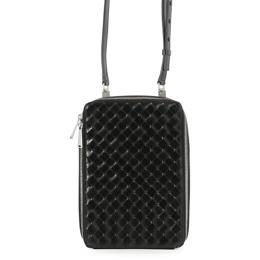Bottega Veneta INTRECCIATO Cross Body Bag Black596730 Leather