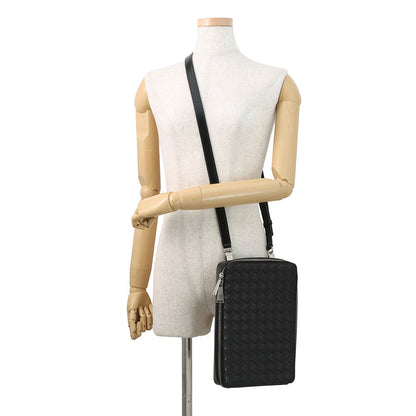 Bottega Veneta INTRECCIATO Cross Body Bag Black596730 Leather