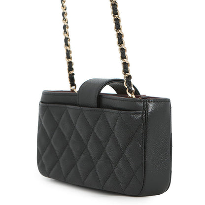 CHANEL Shoulder Smartphone Case BlackAP2916 Caviar Leather