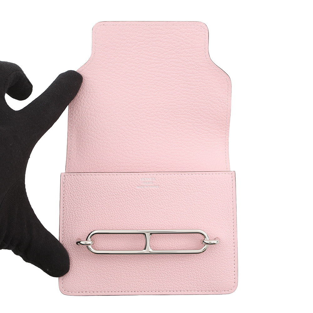 HERMES Roulis Roulis Slim Rose Sakura Chevre Myzore Goatskin