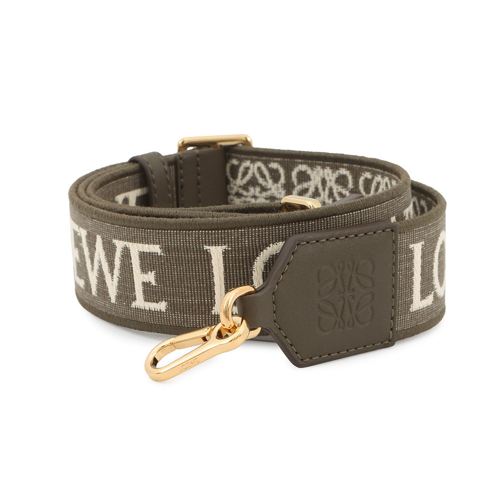 LOEWE Anagram Strap Dark KhakiGreenC073T87X01 Jacquard Calf Leather