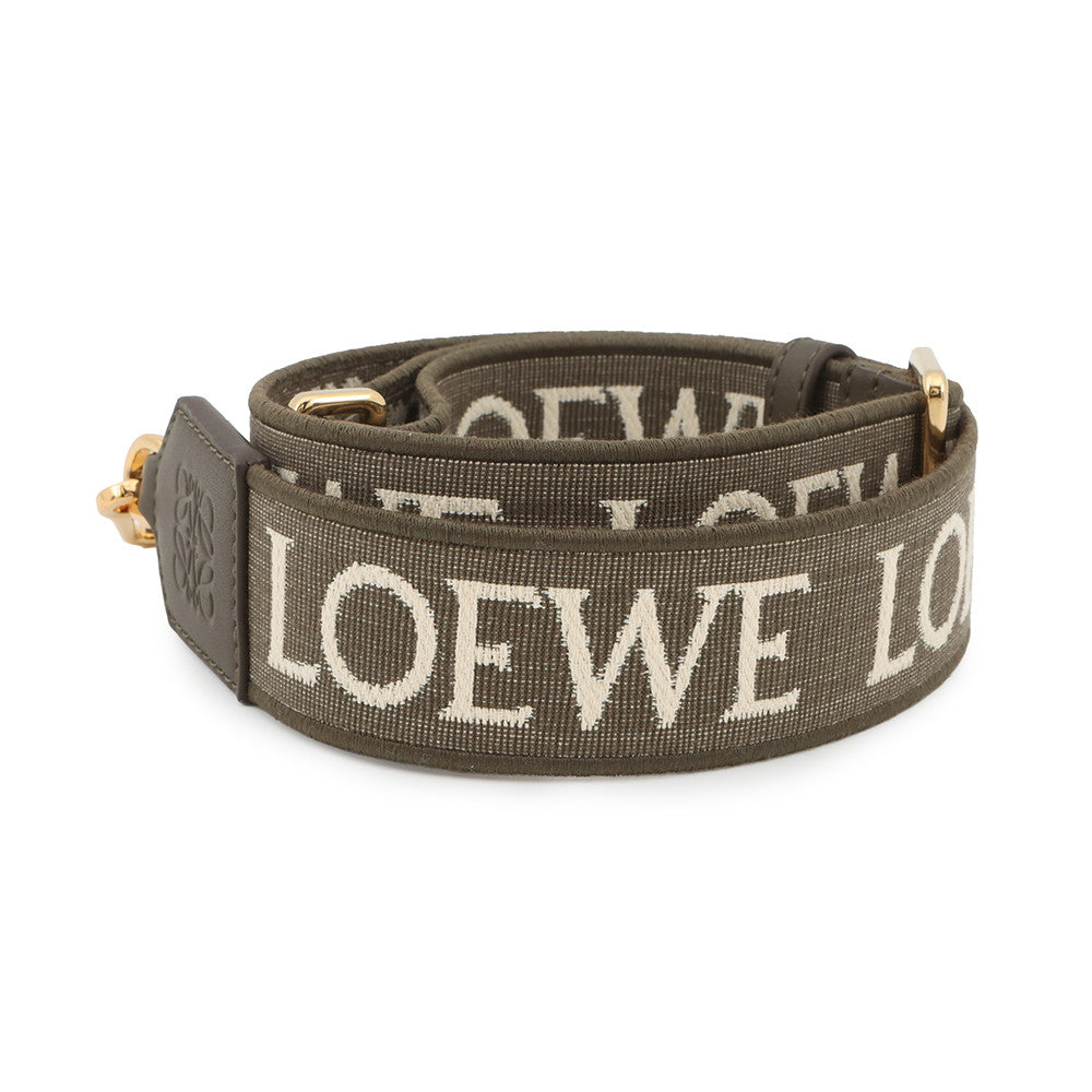 LOEWE Anagram Strap Dark KhakiGreenC073T87X01 Jacquard Calf Leather