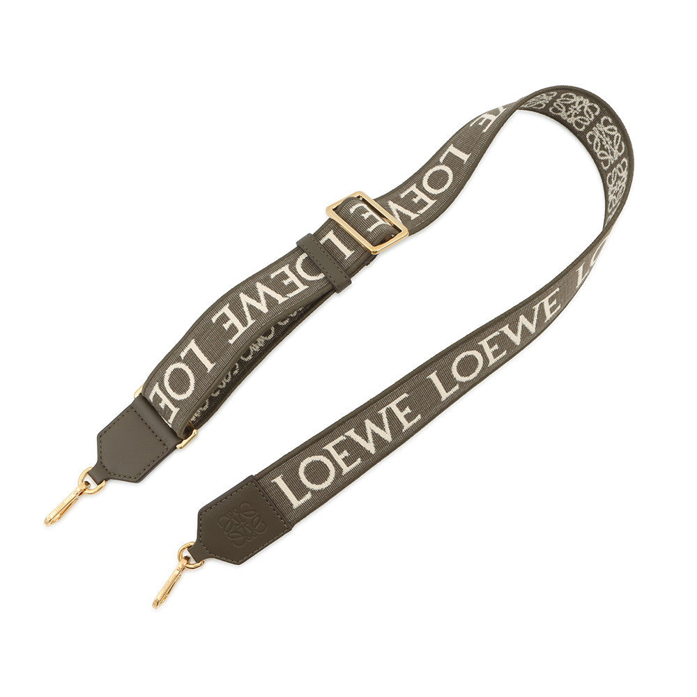 LOEWE Anagram Strap Dark KhakiGreenC073T87X01 Jacquard Calf Leather