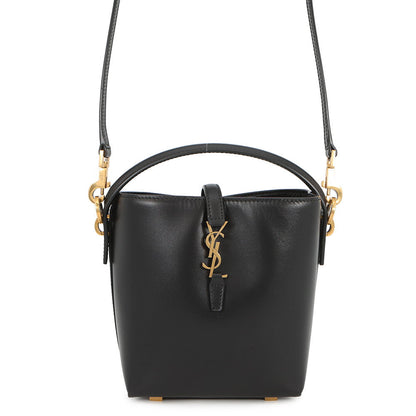 SAINT LAURENT PARIS LE 37 Bucket 2-Way Shoulder Bag Black765870 Calf Leather Size Mini