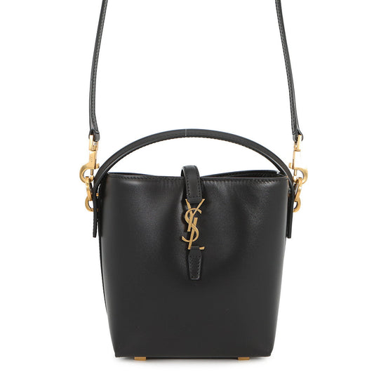 SAINT LAURENT PARIS LE 37 Bucket 2-Way Shoulder Bag Black765870 Calf Leather Size Mini