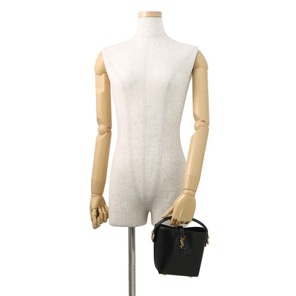 SAINT LAURENT PARIS LE 37 Bucket 2-Way Shoulder Bag Black765870 Calf Leather Size Mini
